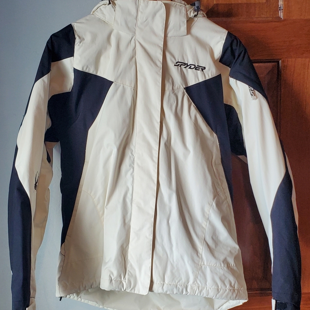 Light Cream Spyder Ski Jacket - Size 10